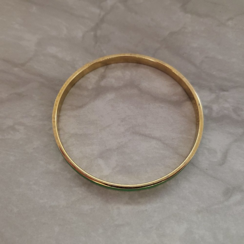 💚 Vintage Y2k 00s 2000's J. Crew Bright Spring Green Skinny Bangle 💚 - Picture 8 of 9